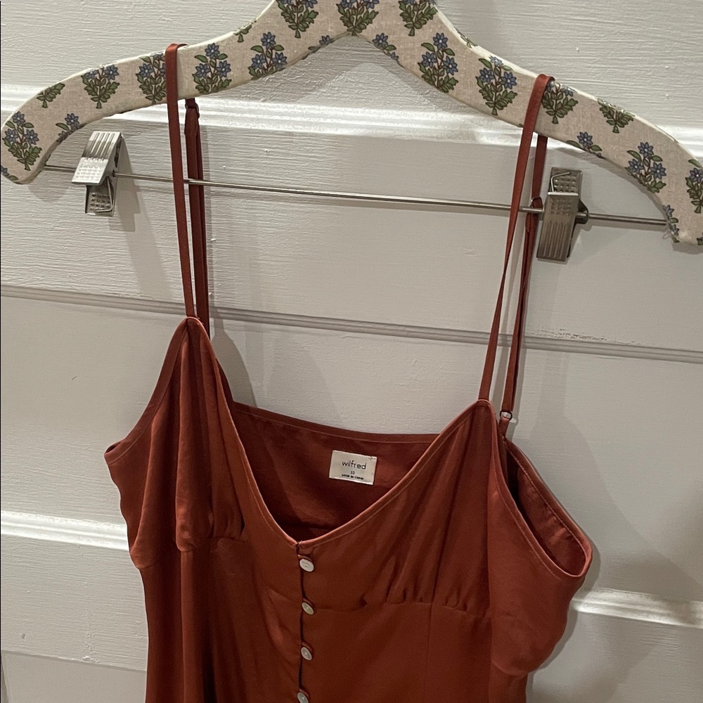 Wilfred Rust Spaghetti Strap Dress